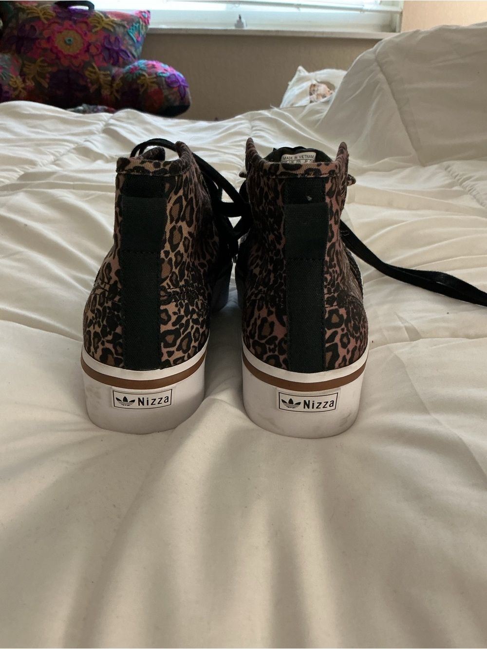 Adidas Leopard Print High-Top Sneakers - Brown - Picture 4 of 8